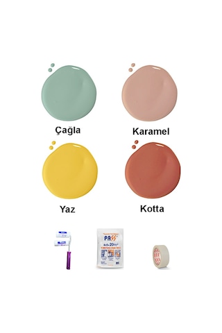 Bi Boya Geometrik Duvar Boyama Seti 7 - 1 L