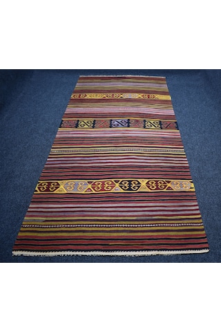 Zehra Abla Halı El Dokuma Seçkin Sivrihisar Eskişehir Yün Kilim 7469 Çok Renkli