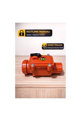 Tr Ø50 Mm Pvc Pis Su Çekvalfi, Lavabo Gideri İçin Koku Ve Taşkın Önleyici, Geri Akış Önleyici, Kilitleme Mandal Genel