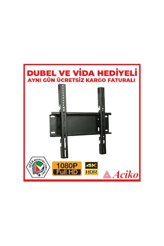 Finlux Uyumlu 109 Ekran 43" Sabit Tv Askı Aparatı