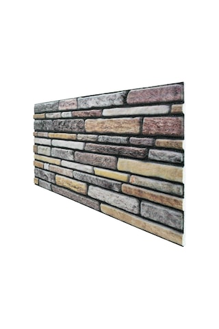 5 Adet X Kesme Taş Desenli 3D Strafor Köpük Duvar Kaplama Paneli (446785892)