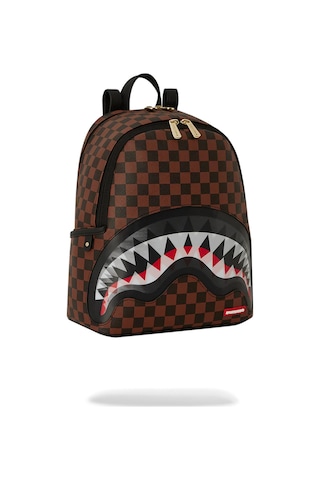 Sprayground Lenticular Effects Savage Köpekbalığı Sırt Çantası, Suya Dayanıklı, Suni Deri Kahverengi