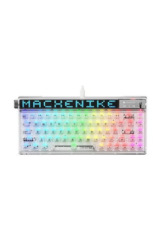 Machenike KT68 Kablolu Crystal Tactile Switch LCD RGB İngilizce Oyuncu Klavye