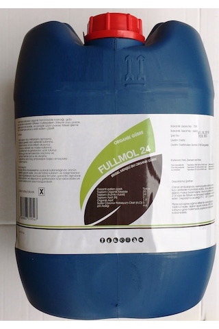 Fullmol 2.4 ( Humik Fulvik Asit ) Sıvı %100 Organik Gübre 20 KG
