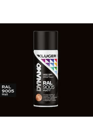 Kluger Mat Siyah Spey Boya Ral 9005 Mat