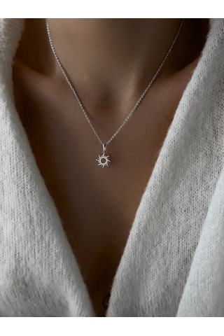 Sılverme Gümüş Kolye Güneş 925 Ayar Gümüş 200724549