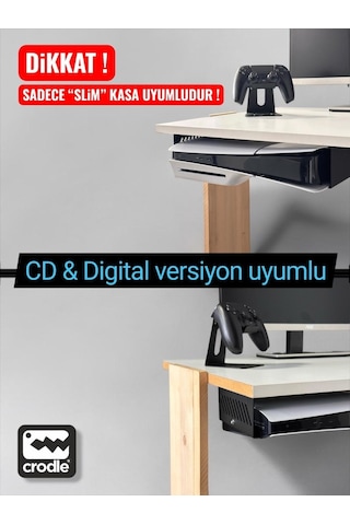 Playstation 5 Slim Masa Altı Stant Yerden Tasarruf Rahat Hava Akışı Gaming Aksesuar Konsol Tutacağı