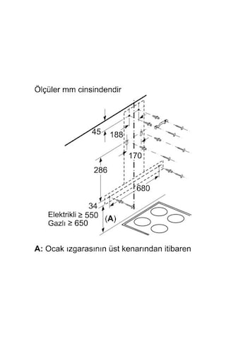 Bosch DWB95BC50T Duvar Tipi 90 CM Davlumbaz
