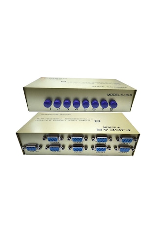 8 Port Vga Switch Paylaşım Anahtar 8 Girişi 1 Çıkışlı Vga Switch