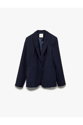 Koton Krep Kumaş Astarlı Düğmeli Uzun Kollu Kruvaze Blazer Ceket Lacivert 6wak50044uw Lacivert