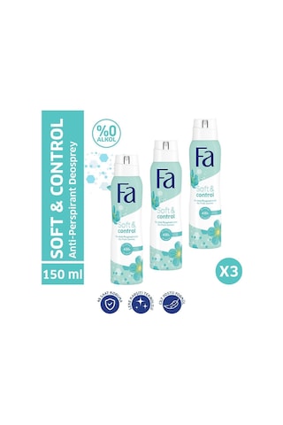 Fa Soft&Control Kadın Sprey Deodorant 150 ML x 3
