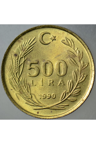 500 Lira 1990 Lekeli Çilaltı.