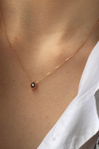 Zümrüt Sarraf 8 Ayar Altın 0.03 Ct Tek Göz Elmas Kolye