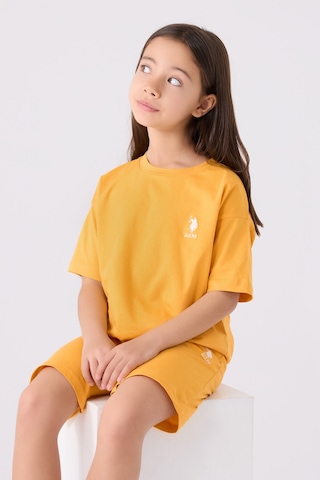 U.S. Polo Assn. Kız Çocuk Sarı Bermuda Takım Us1848-c-v3 Sarı