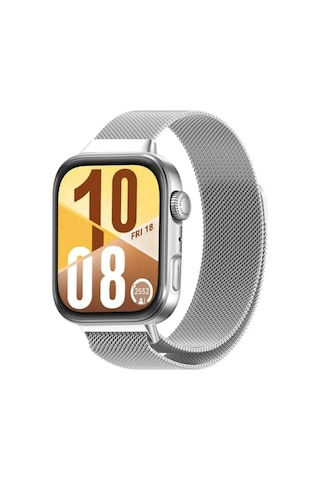 Huawei Watch Fit 3 / Fit 4 / Fit 4 Pro Uyumlu Metal Örgü Hasır Manyetik Kordon