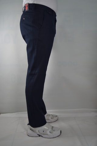 Battal Erkek Cizgili Reguler Pamuk Pantolon Lacivert