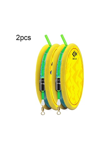 2 Adet Açık Hava Balıkçılık Anti-karışıklık Benekli Görünmez Misina Seti Ölçekli, Boyut: 6,3 M 5,0 Sarı