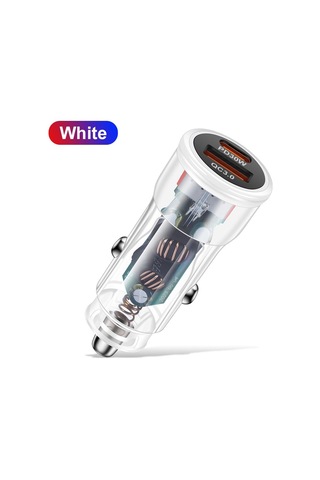 Vaorlo 48w Araç Şarj Cihazı Hızlı Şarj Usb + Pd Bağlantı Noktası Desteği Qc3.0 Hızlı Şarj Beyaz