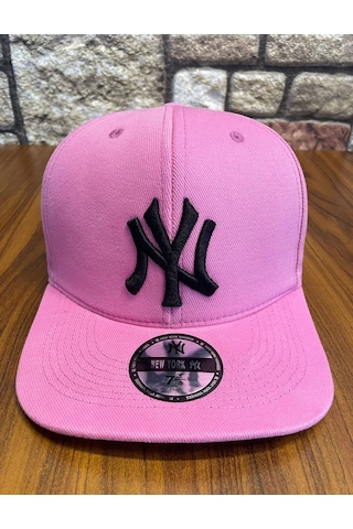 Hamze Ny Newyork Nakışlı Hiphop Snapback Rapper Drip Şapka Cap Pembe - Siyah