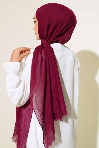 Bambu Şal Tesettür, Pamuklu, Hafif, Rahat, Şık, Yüksek Kalite, Hijab, Shawl, Original, Lux Vişne