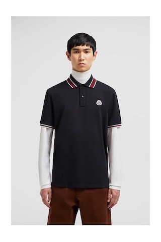 Moncler Polo Yaka Pike T-shirt Regular Fit Lacivert