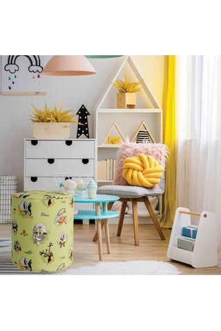 Looney Tunes Puf Warner Bros Lisanslı Ürün, Süet Kumaş, Uluslararası Solmama Sertifikası Çok Renkli