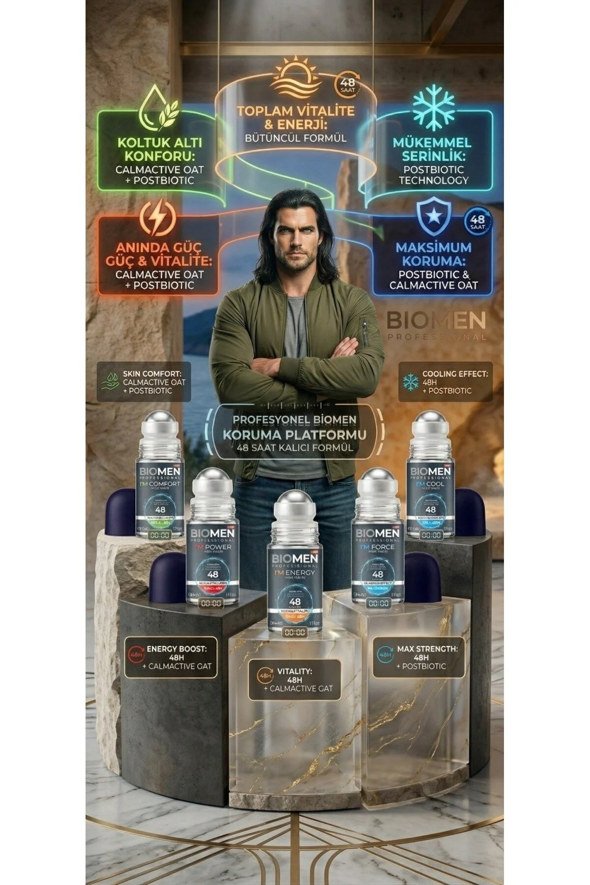 Biomen I'm Cool Erkek Roll-On Deodorant 50 ML