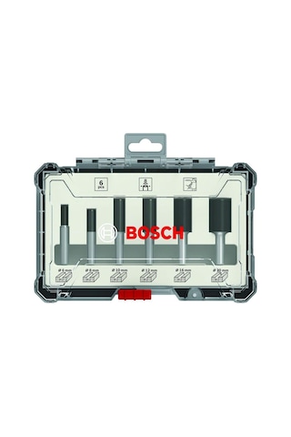 Bosch 6 Parça Düz 8 MM (Pro) Freze Seti - 2607017466