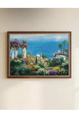 Yamaç Evleri Ve Sahil Köyü İkili Set - 1000 + 500 Parça İkili Puzzle Seti