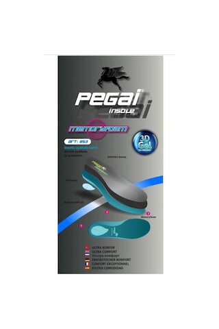 Astrid T Özel Üretim Sporcu Desteği Günlük Aksesuar Ayak Tabanı Pegai 853 Memory Foam Tabanlık Çok Renkli