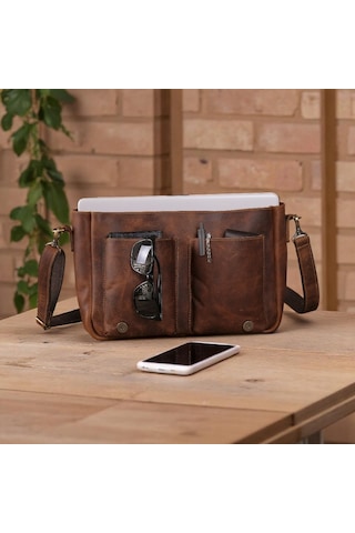 Modica Toscana Hakiki Deri Postacı Ve Evrak Çantası Zanaatkârlığın Zamansız Yorumuyla Tanışın Kahverengi