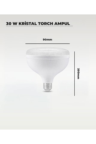 30w Kristal Torch Led Ampul Beyaz Işık