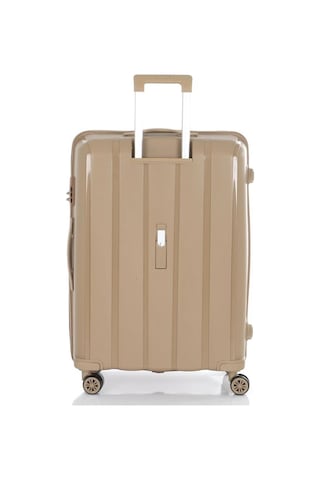 Mçs Bavul Orta Ve Kabin 2li Set Kırılmaz Silikon Valiz V305 Şampanya Şampanya