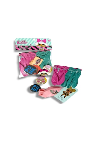 Lol Bebek Baskılı Balon 7 Adet 3 Adet Taso Hediyeli Set Karışık Renkli