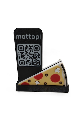 Qr Menü Standı Pizza Dilimi / Dijital Menü Modern Stand,qr Menü Masaüstü Standı,karekod Menü,kafe Menü Standı 10 Adet