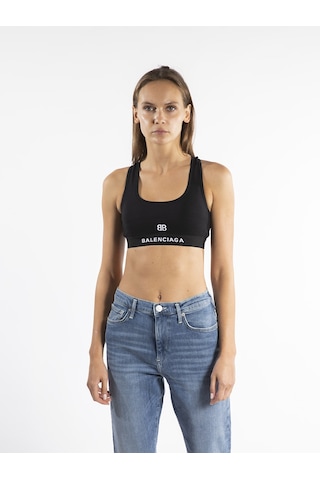 Balenciaga BALENCIAGA Kadın Crop Top BNG47C Siyah