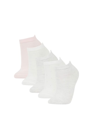 DeFacto Kız Çocuk 5'li Pamuklu Patik Çorap Y1937A6NSKR1