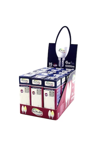 Elitled El-08-y1 6w E14 Mum Tipi Beyaz Led Ampul 600 Lümen 6500k- 15'li Paket Diğer