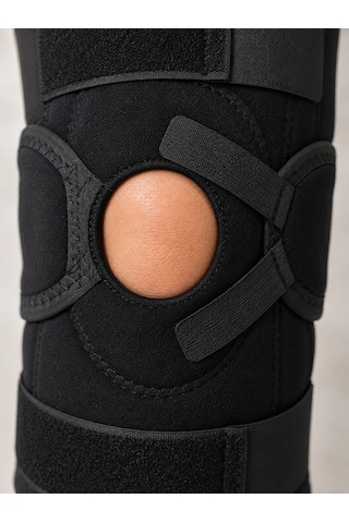 Trendexa Mey İthalat Ligamentli Sporcu Dizliği Patella Destekli Ayarlanabilir Bantlı Diz Koruyucu