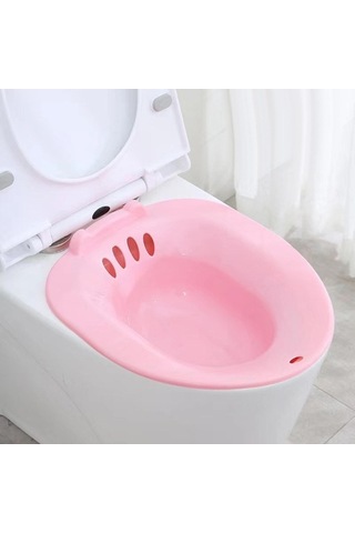 Pazly Suntek Klozet Lavabo Kadın Oturur Banyo Derin Kase Bide Pembe Renk Pembe