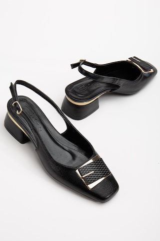 Suins Shoes Suins Katty Model Kadın Orta Topuklu Ayakkabı siyah