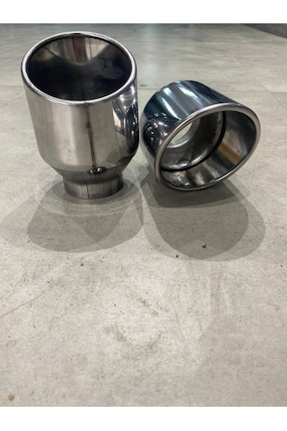 Tek Çıkışlı 110mm Egzoz Ucu Eğik Ağız Silindirik