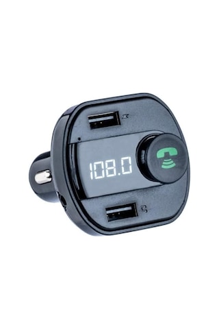 Araç Bluetooth Kit Fm Transmitter Cihazı Araba Çakmaklık Şarj