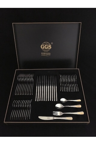 Petra Parlak Altın Ggs Solingen 96 Parça Çatal Kaşık Bıçak Takımı Altın