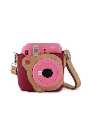 Instax Mini 8 Ve 9 Uyumlu Kırmızı Bez Çanta