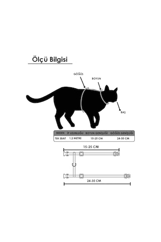 Technojet Kedi Gezdirme Seti, Kedi Göğüs Tasması ve İpi