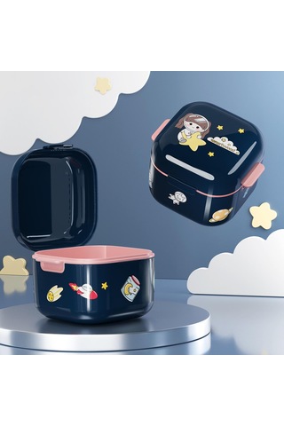 Dolıty Ortodontik Saklama Kutusu Su Geçirmez Toz Kare-mavi