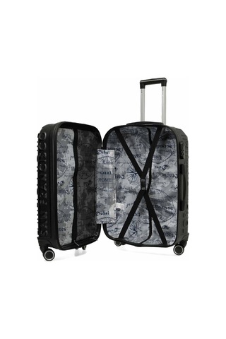 Lumberjack Lugano -b Abs 5pr Siyah Unisex Büyük Boy Valiz Siyah