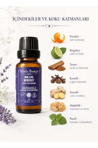 Minia Bahçe Bolluk Bereket Abundance Uçucu Yağ Karışımı 10 ML