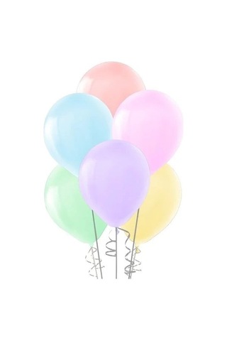 Makaron Balon 12" İnç 25 Adet Karışık Renkli Balon
